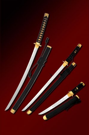 Катана (утигатана)- японское холодное оружие, длинный самурайский меч